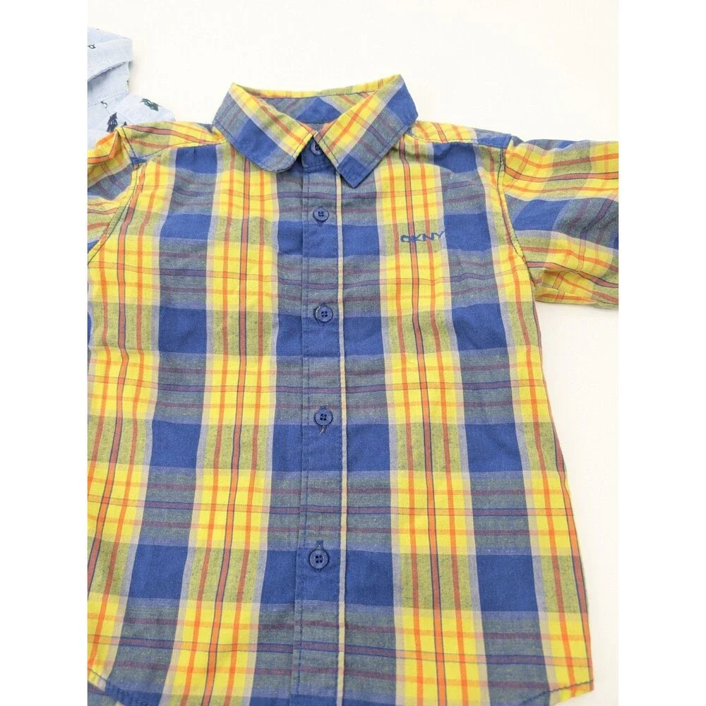 Boys Long Sleeve T-Shirt Bundle Lot Casual Dressy Plaid DKNY Old Navy Size 4T